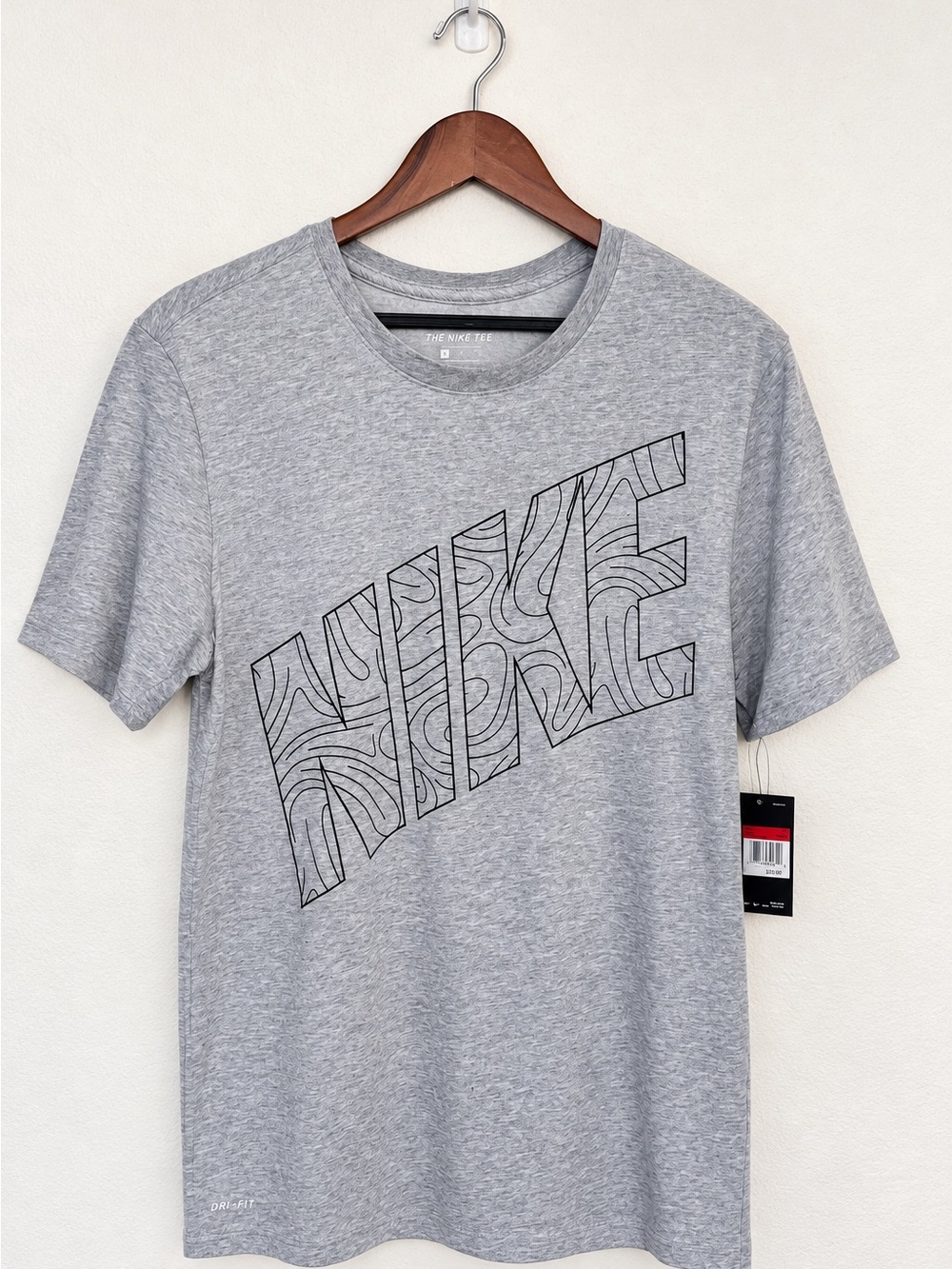 Nike Gray Short Sleeve Graphic Logo Tee